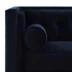 Jack 84" Modern Tuxedo Tufted Sofa, Dark