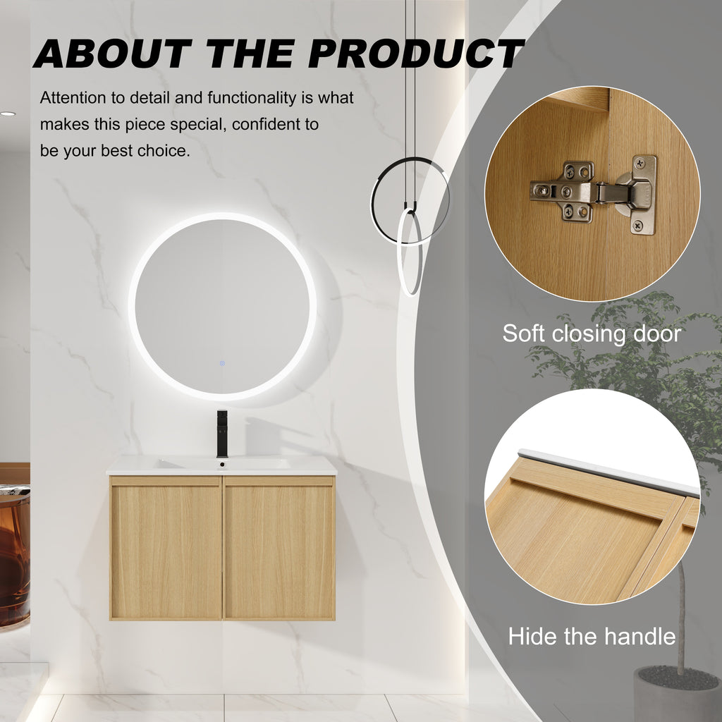 30" Floating Bathroom Vanity with Sink