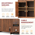 51" Fluted Bar Cabinet with Fridge Space