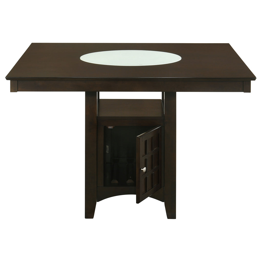 Tolland Cappuccino 1-Door Storage Counter Height Dining Table