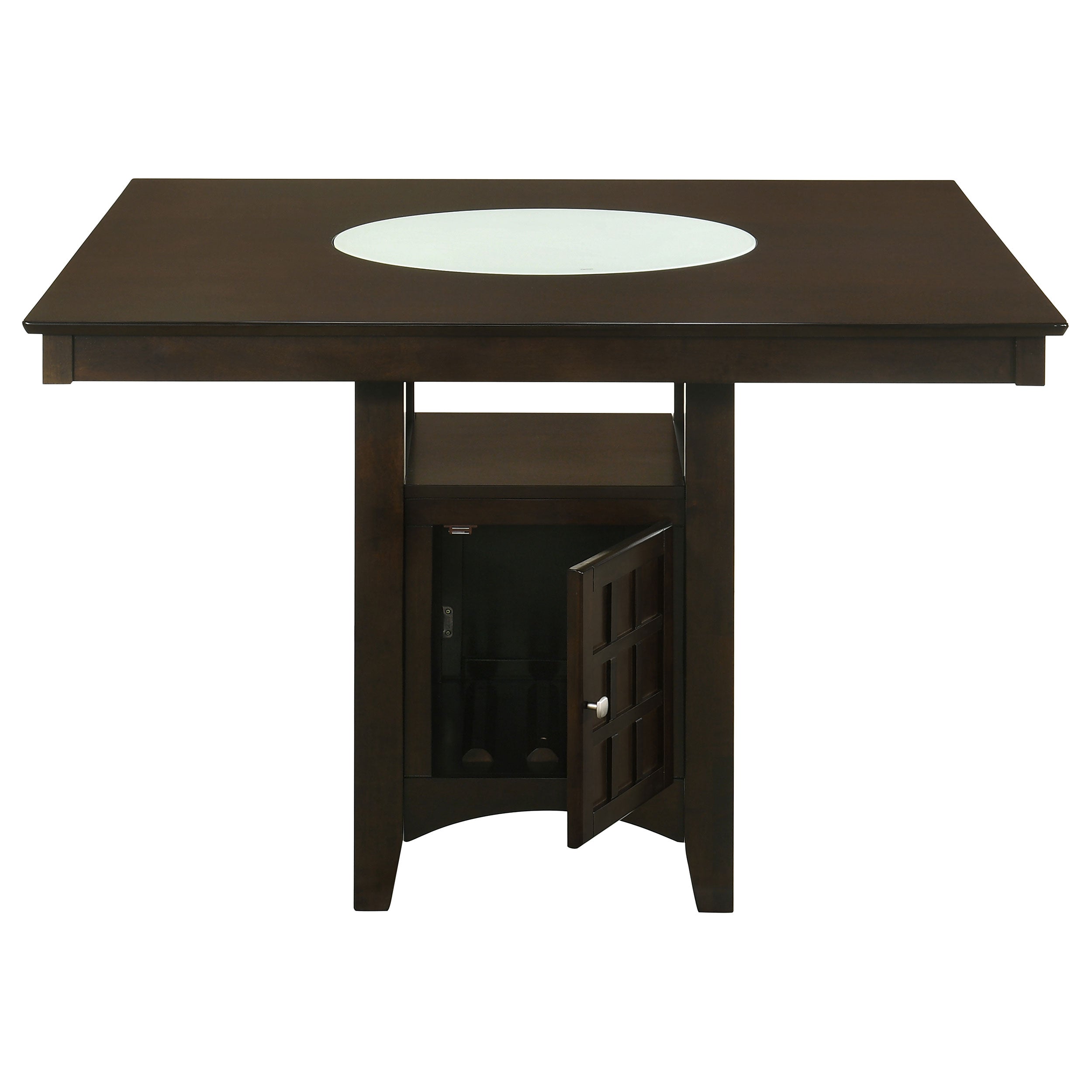 Tolland Cappuccino 1-Door Storage Counter Height Dining Table