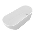 59" Acrylic Freestanding Bathtub Contemporary Soaking