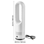 Bladeless Tower Fan with 80° Oscillation and Remote Control