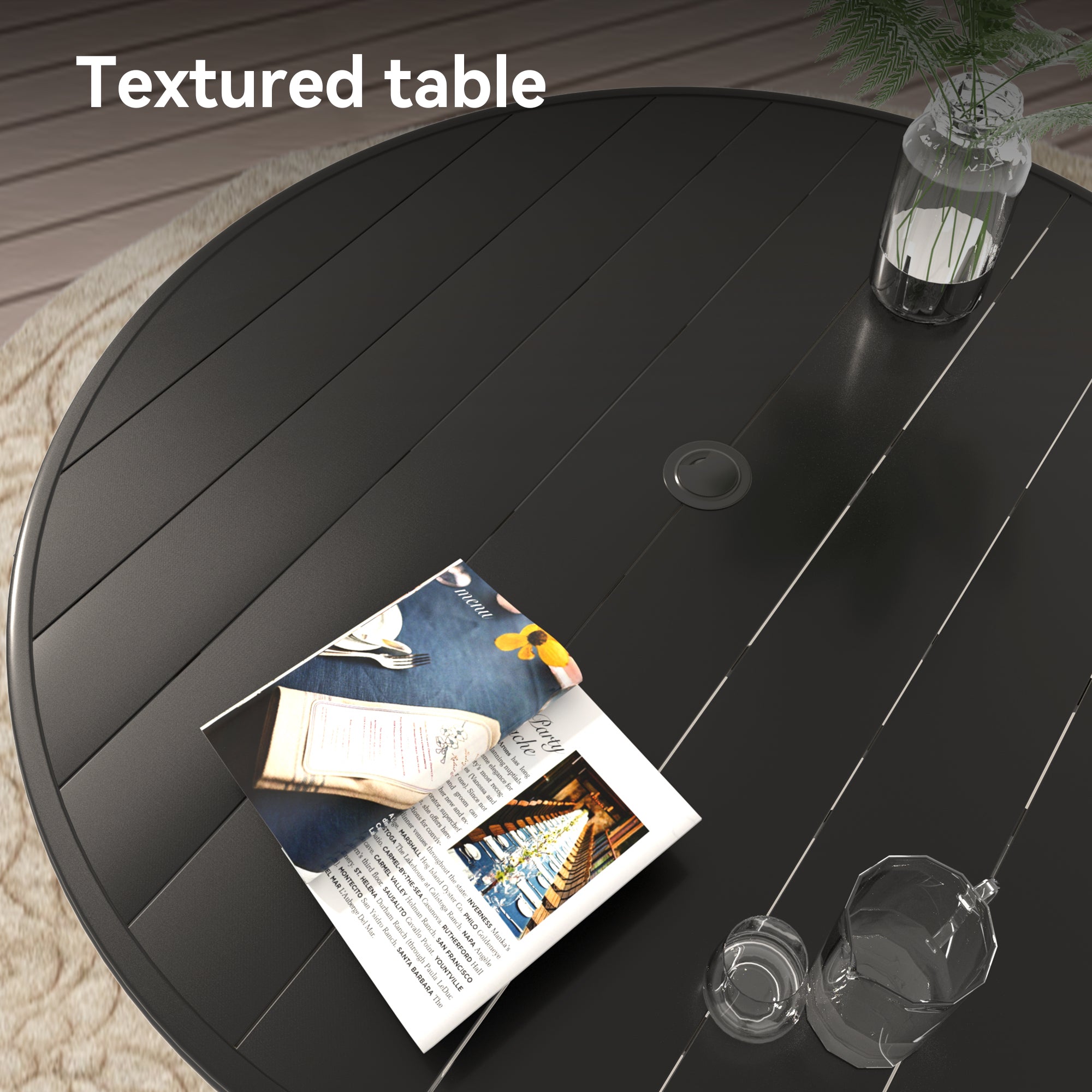 5 Pieces Outdoor Patio Dining Set