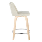 Contemporary Fixed-Height Counter Stool with Swivel