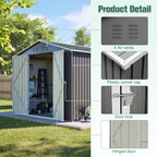 Lockable Secure Metal Shed 8x12 FT