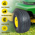 Set of 2 20x10.00-8 Lawn Mower Tires and Wheel Assembly