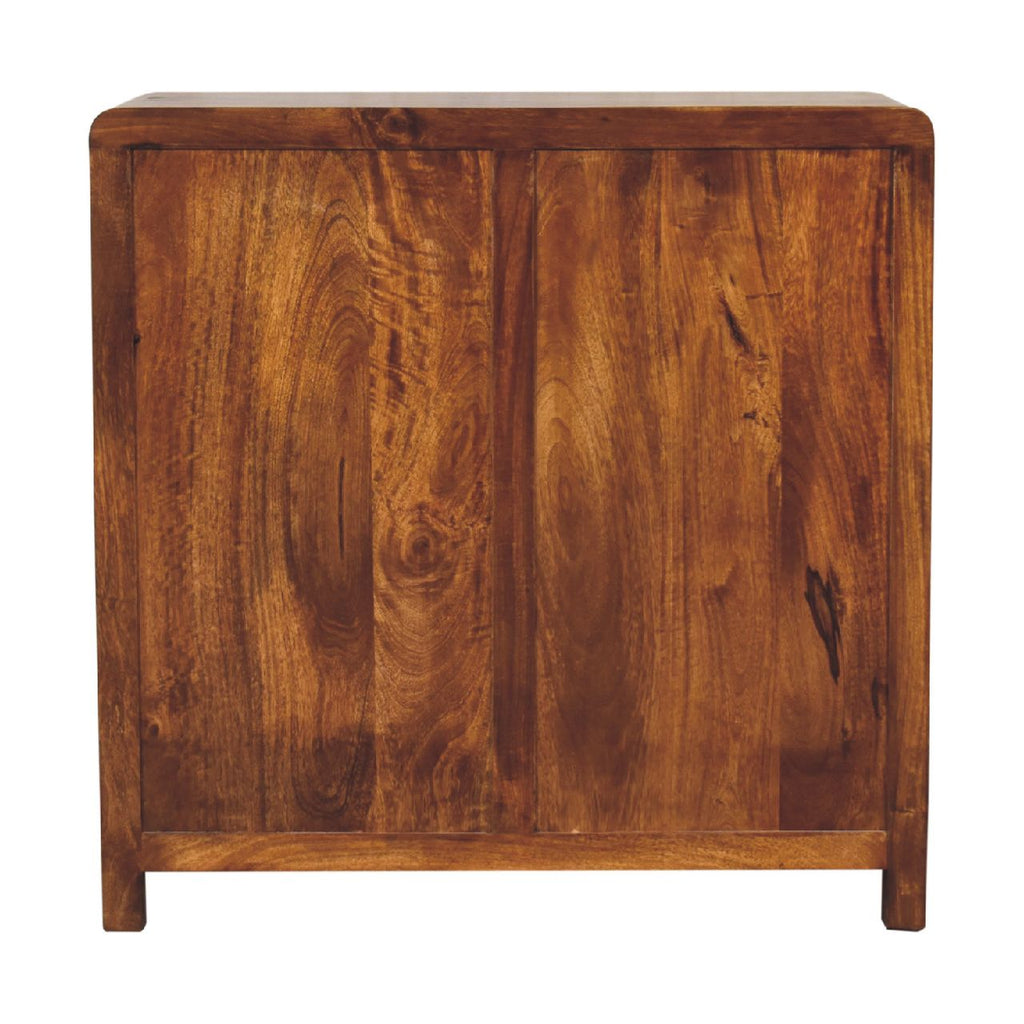 Solid Wood Aspen Cabinet, 2 Shelves, 4-Drawers