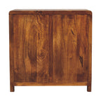 Solid Wood Aspen Cabinet, 2 Shelves, 4-Drawers