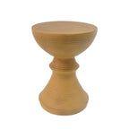 16" Ribbed Concrete Accent Table