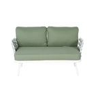 Mariano Steel 4-Pieces Conversation Set - Off White & Green