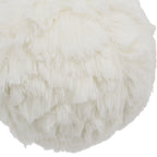 4" Cream Shabby Chic Ruffled Ornament Ball