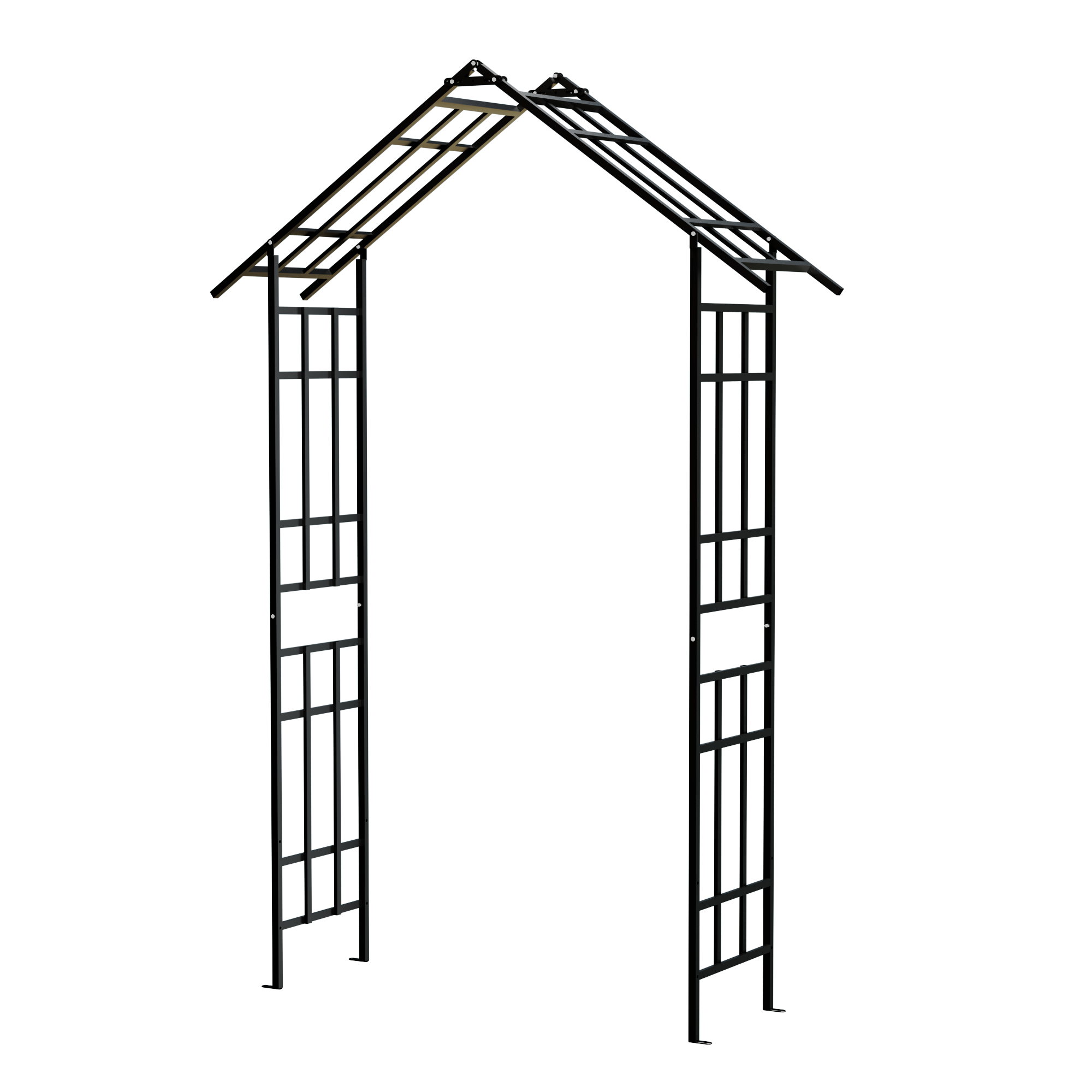 Metal Garden Arch with Adjustable Width