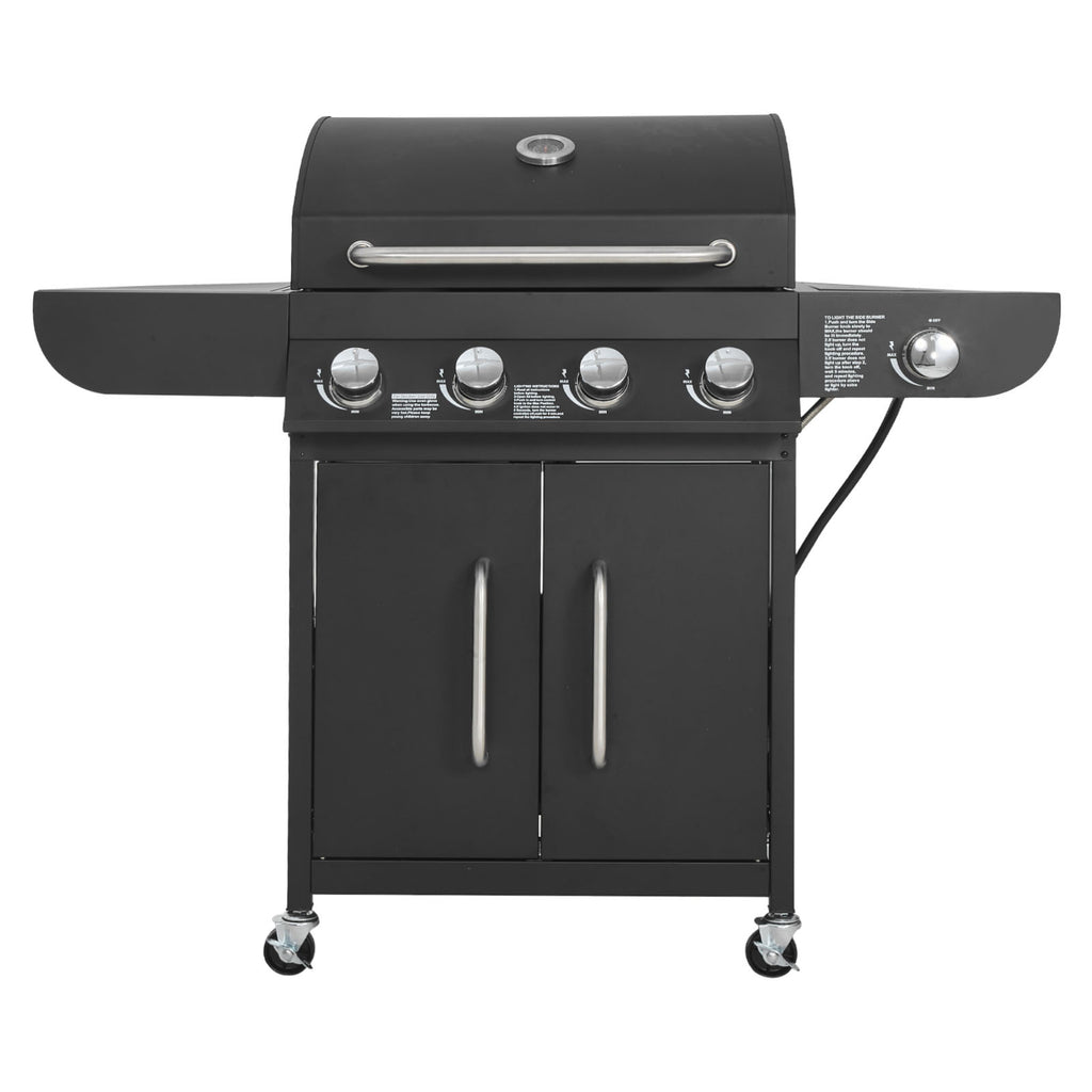 4 Burner Propane Gas Grill with Side Burner