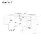 U_STYLE 62.2-Inch Wave-Pattern Console Table