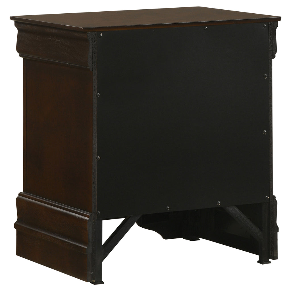 Demetra Cappuccino 2-Drawer Nightstand with Bail Handle