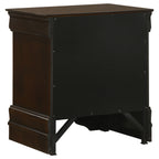 Demetra Cappuccino 2-Drawer Nightstand with Bail Handle