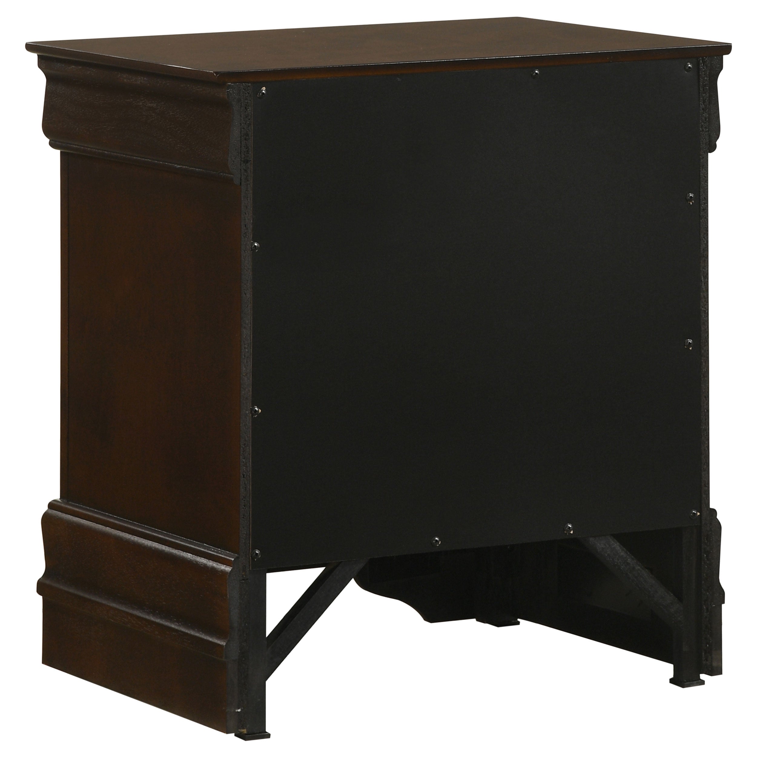Demetra Cappuccino 2-Drawer Nightstand with Bail Handle