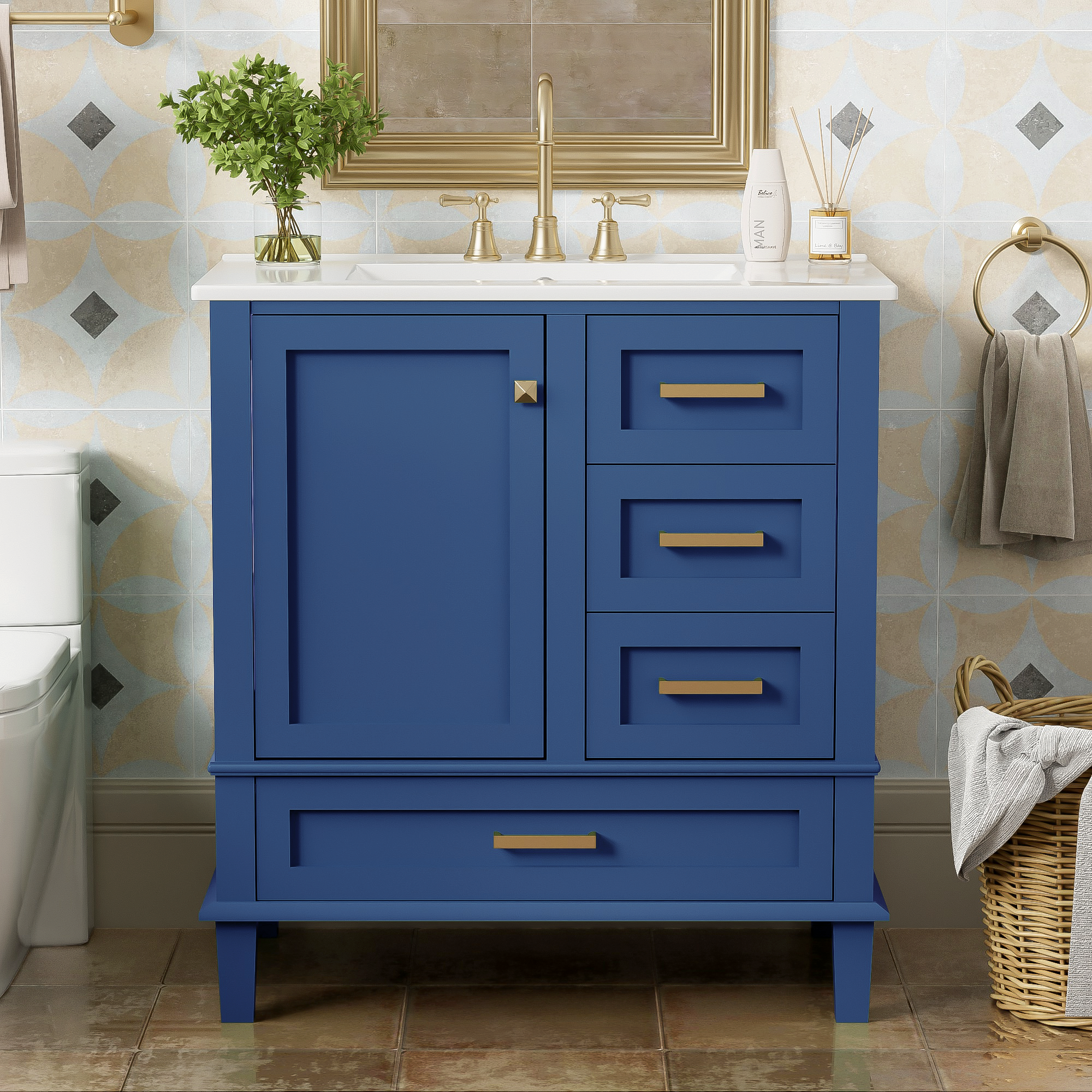 30" Bathroom Vanity Set with Sink Combo