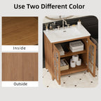 30 Inches Bathroom Vanity with Ceramic Sink
