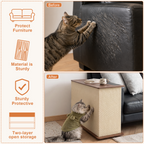 2-in-1 Cat Scratcher Side Table with Storage