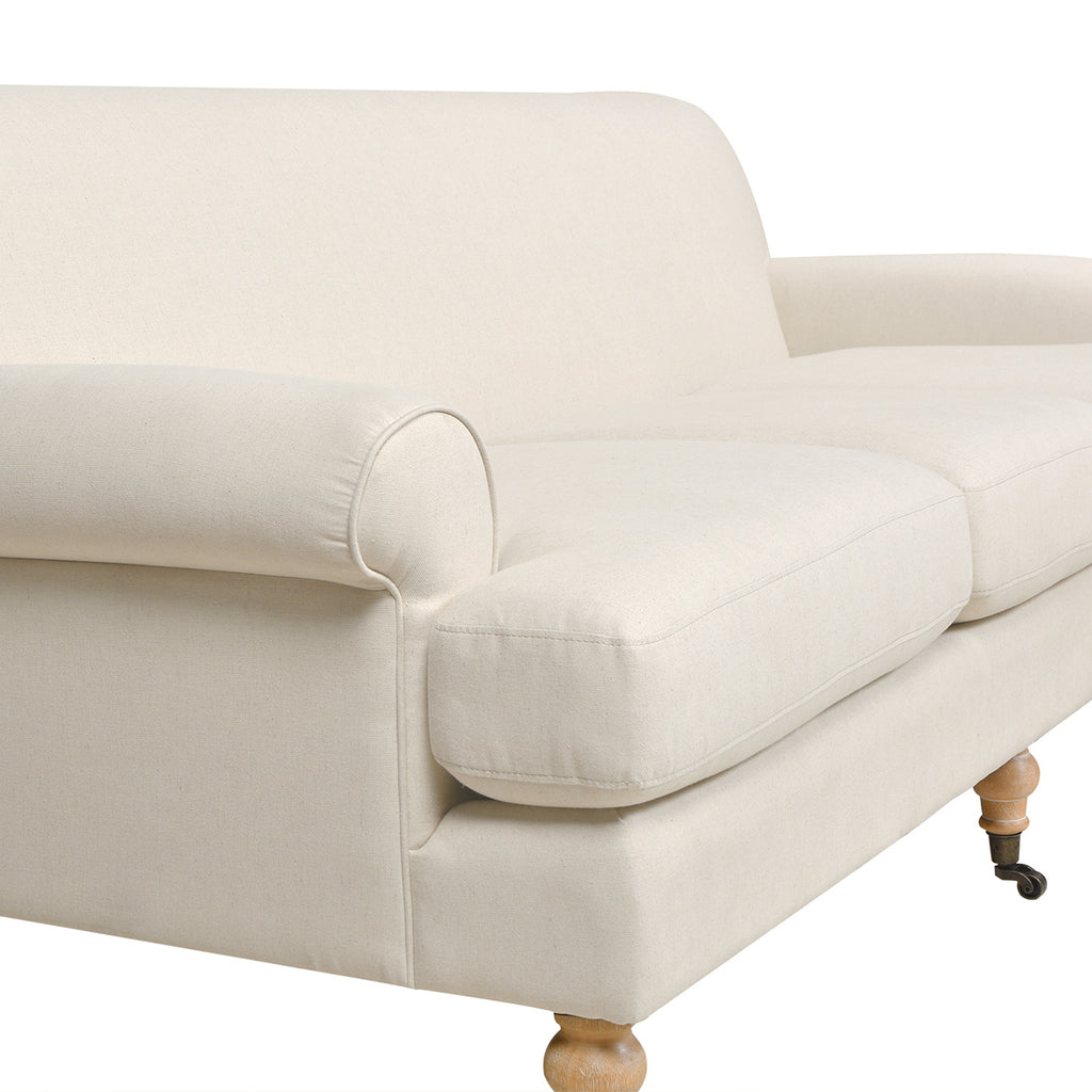 Alana 88-Inch L-Shape Reversible Sectional Sofa, Light Beige Linen