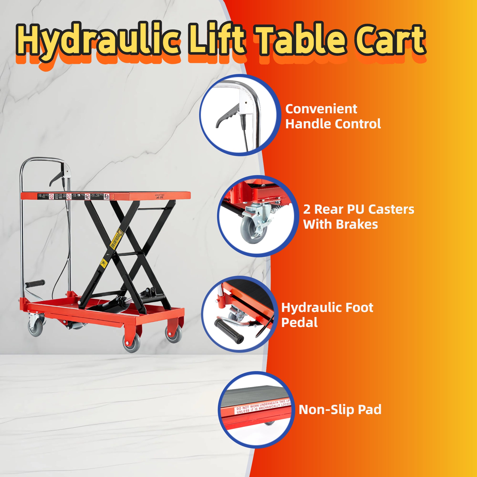 Hydraulic Lift Table Cart