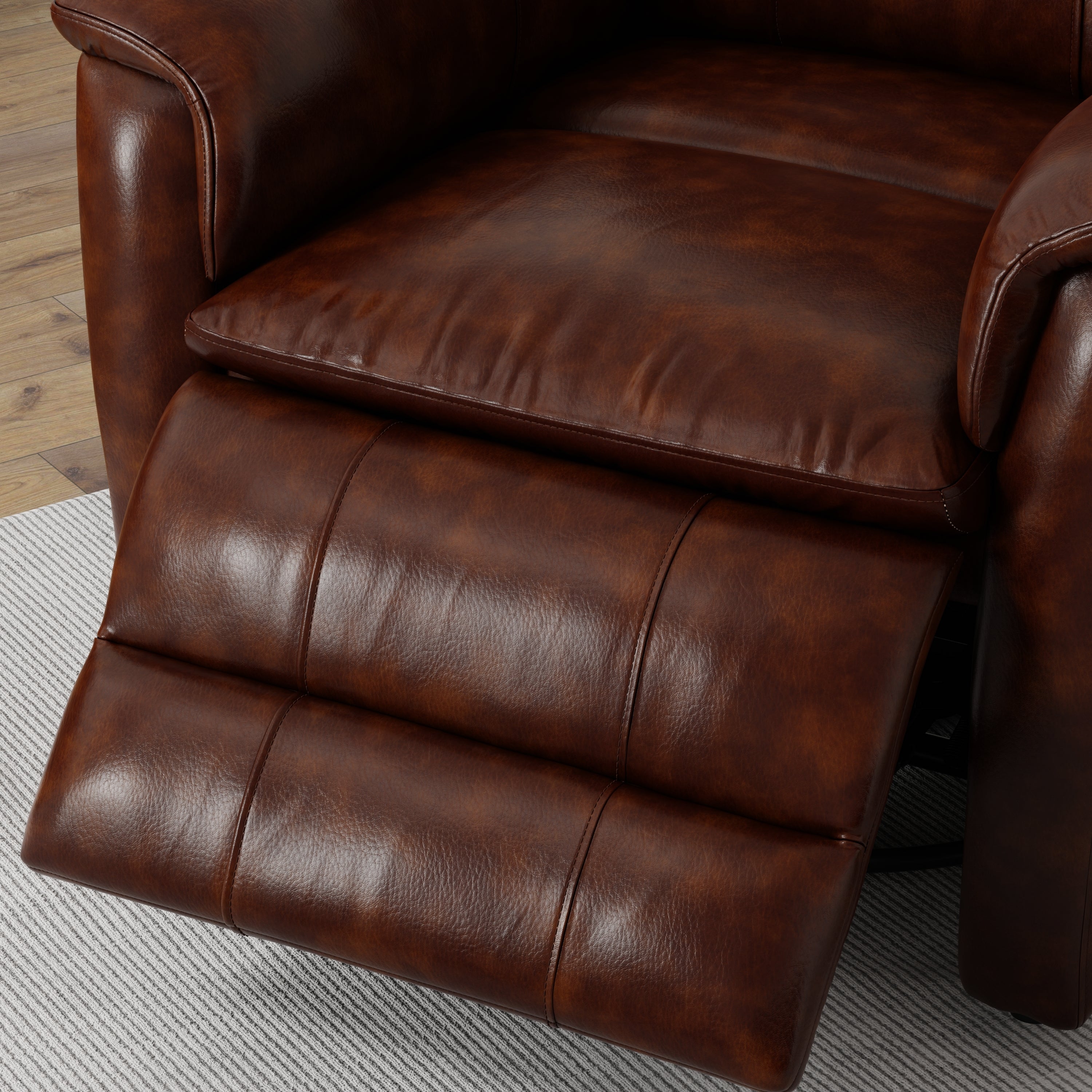 Global Home Swivel Recliner with Manual Footrest in Brazil