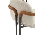 Dining Chair Set of 2 - Espresso and Beige