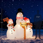 6.1' Inflatable Outdoor Christmas Display with Three Snowmen
