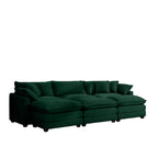 Oversized Modular Cushion Sofa with Portable Ottoman