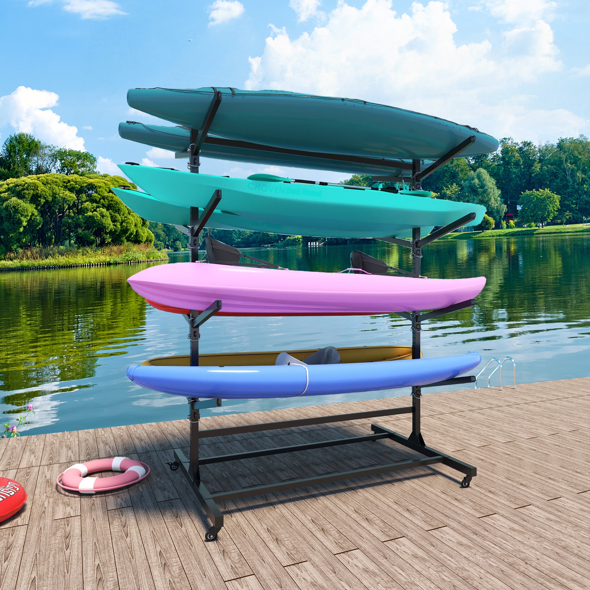 82"H Kayak Storage Rack