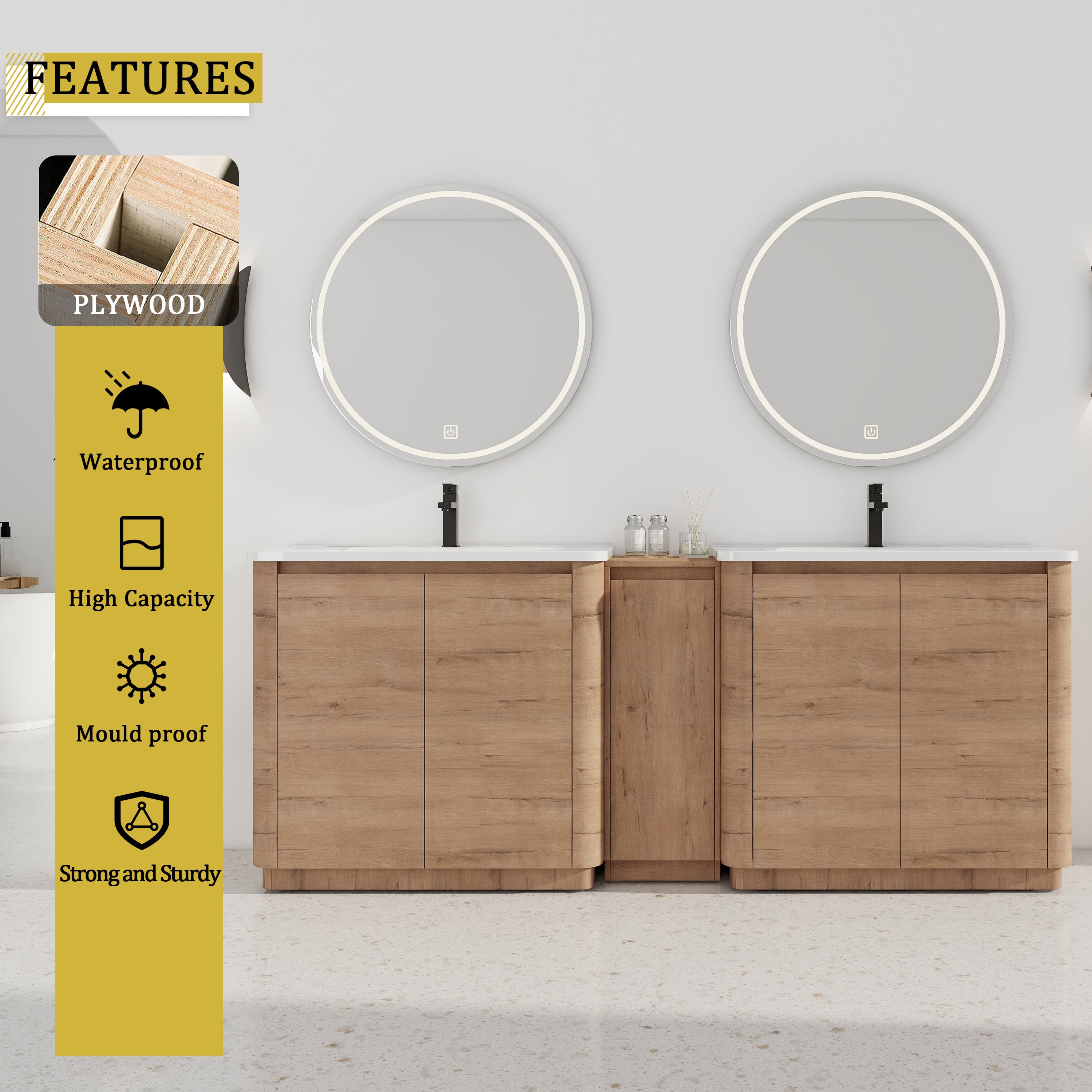 84'' Freestanding Bathroom Vanity