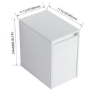 12" Bathroom Side Cabinet, Soft Close Doors, Float Mounting Design, Glossy