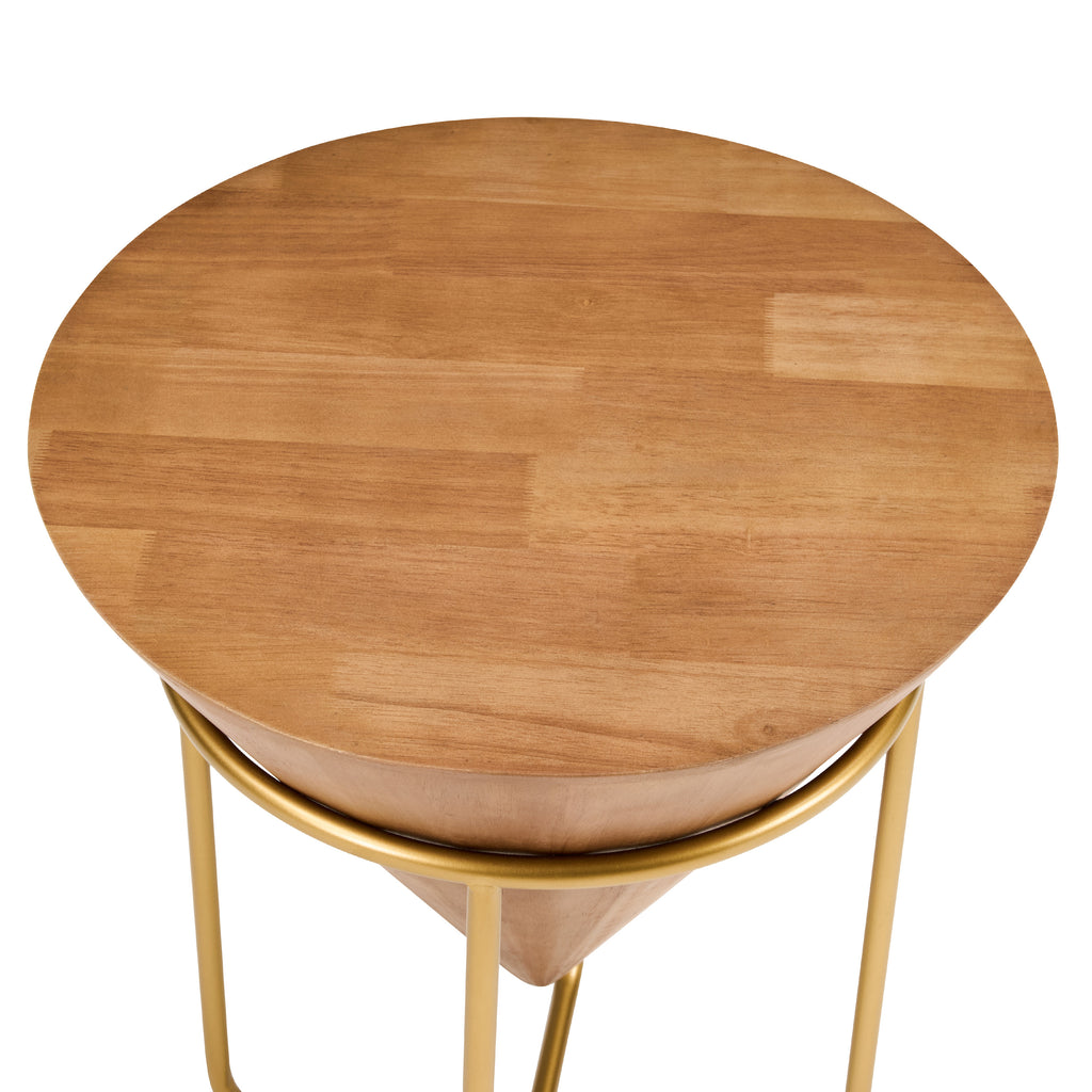 Minimalist & Luxe Wood Side Table