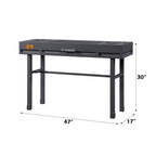 Cargo Gunmetal Finish Vanity Desk