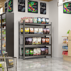 4-Tier Height-Adjustable Metal Storage Rack