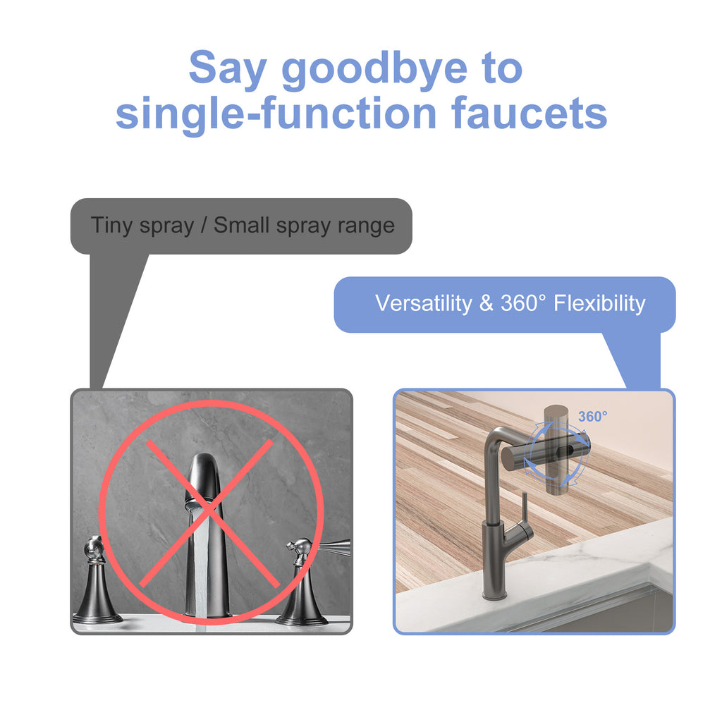 360° Pull-Down Kitchen Faucet with 4 Spray Modes
