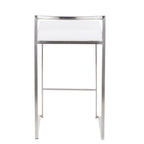 26" Contemporary Stackable Counter Stool Set in Stainless Steel