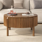 Round Lift Top Coffee Table with Hidden Storage