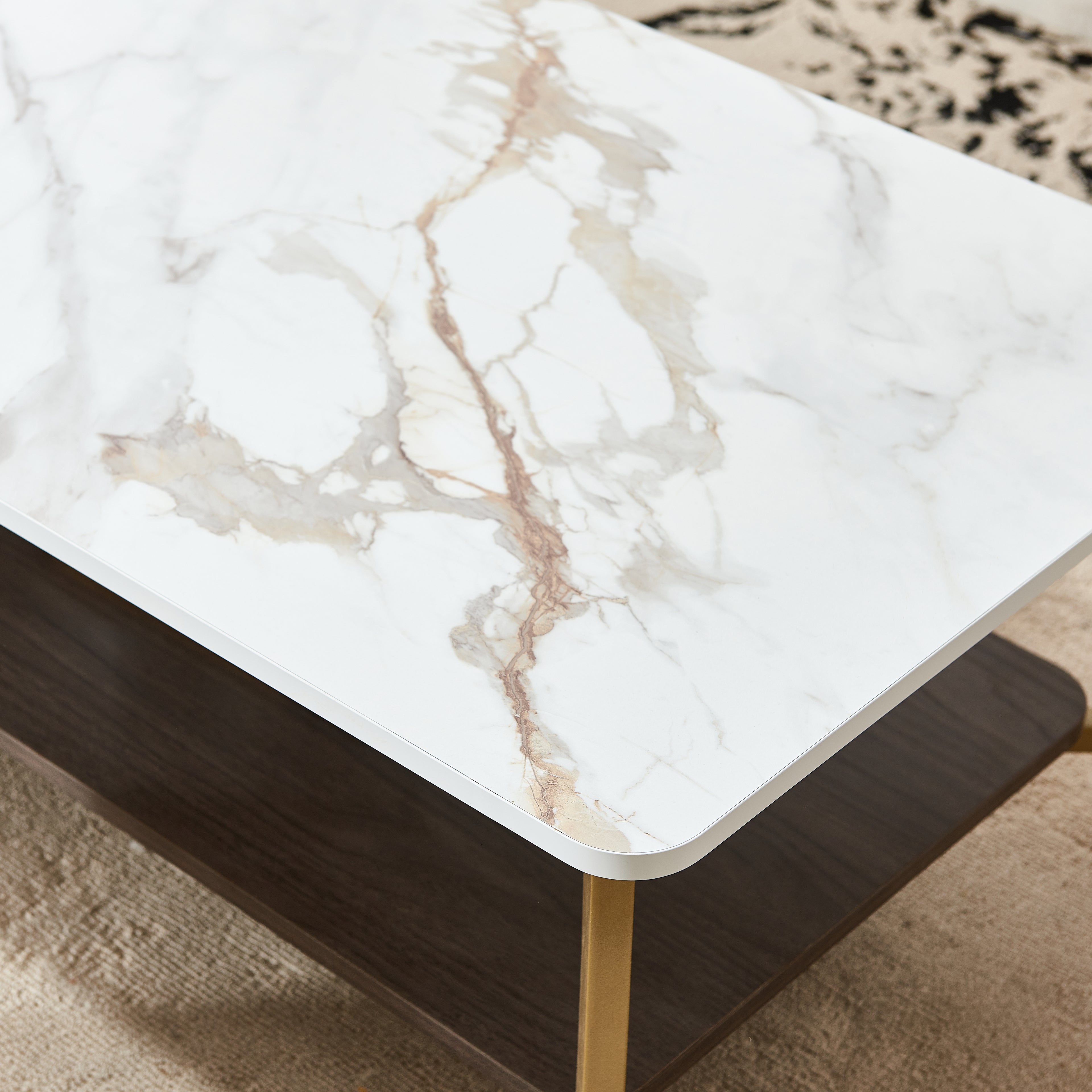 Coffee Table Rectangular Center Table for Living Room