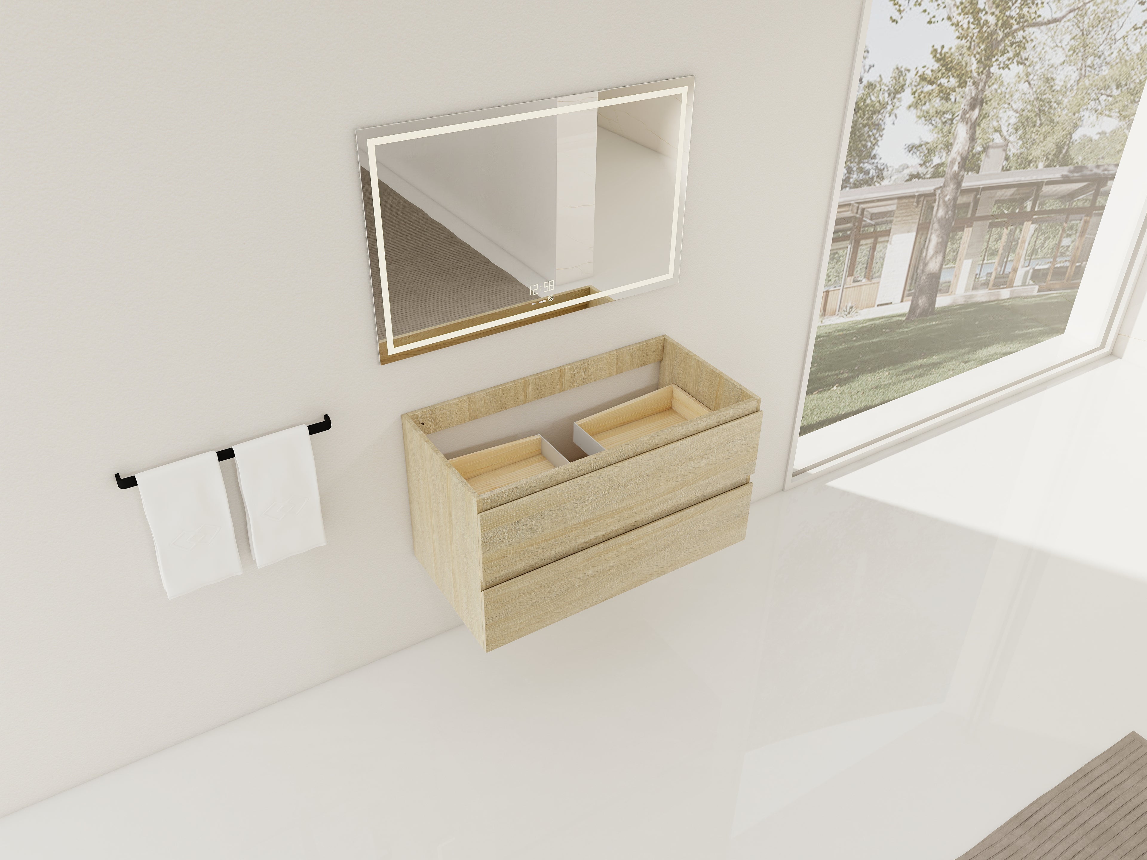36" Wall-Mounted Bathroom Vanity (Cabinet Only)