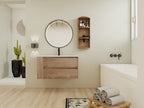 36" Wall-Mounted Bathroom Vanity With Sink and Storage Rack