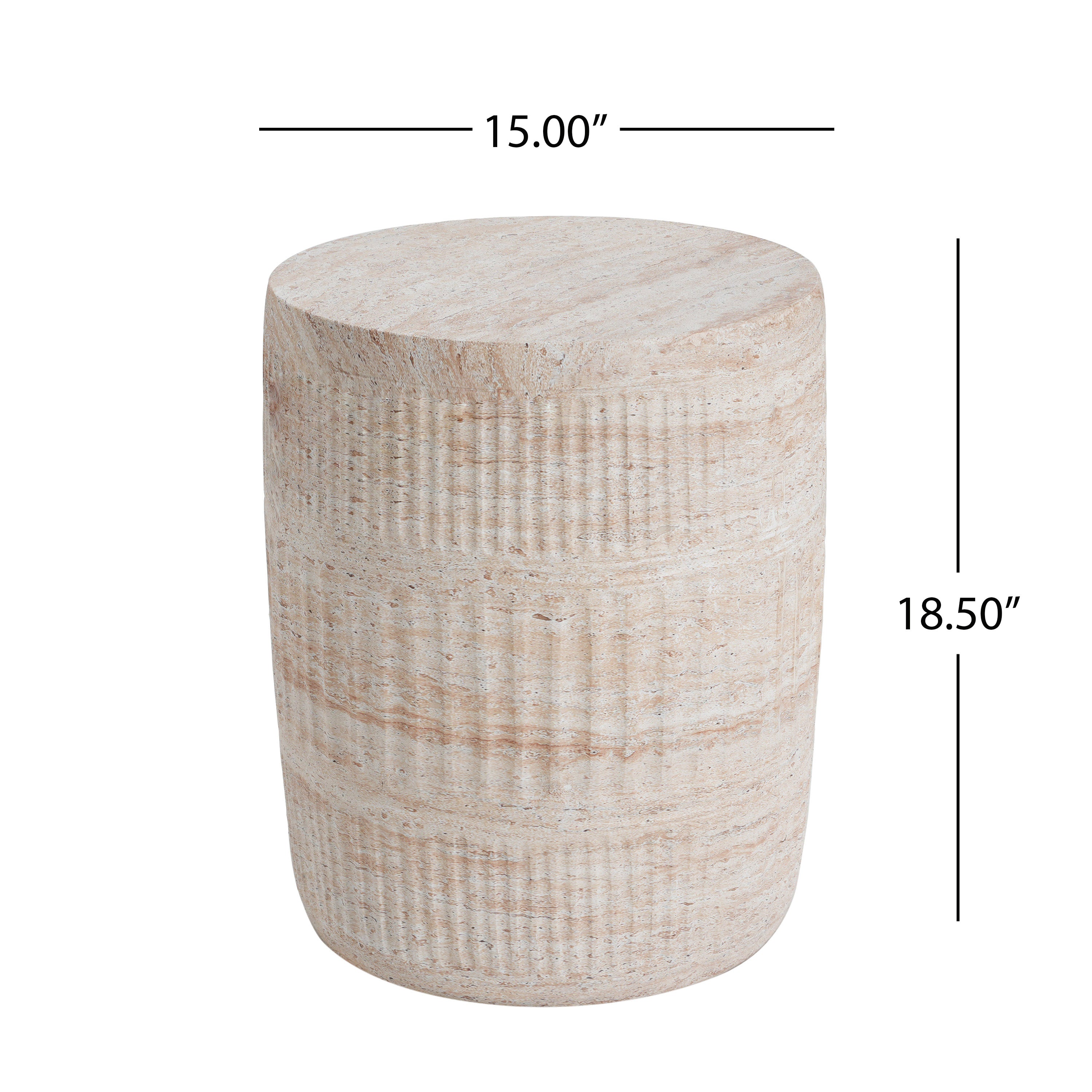 Outdoor/Indoor Lightweight Concrete Side Table