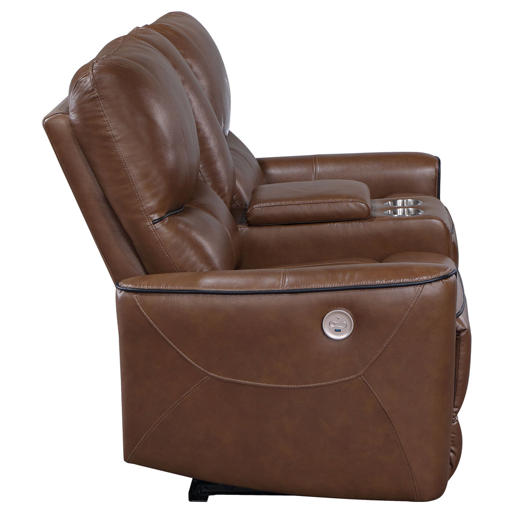 Denson Saddle Power Reclining Loveseat