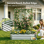 2-in-1 Raised Garden Bed with Trellis