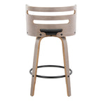Fixed-Height Counter Stool with Swivel in Light