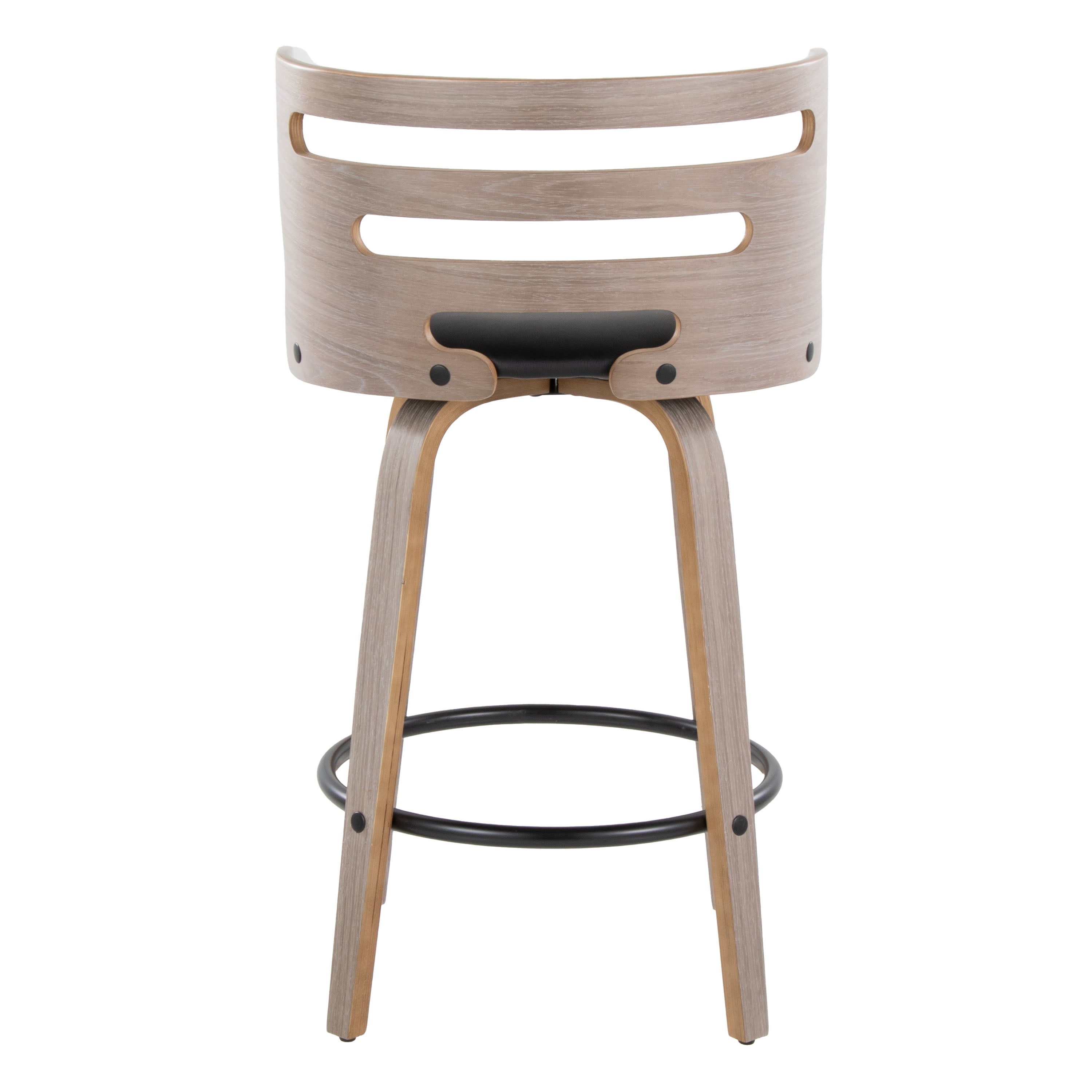 Fixed-Height Counter Stool with Swivel in Light