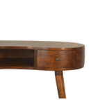Solid Wood Chestnut Rounded Writing Desk