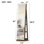 360° Swivel Jewelry Cabinet with Full Length Mirror